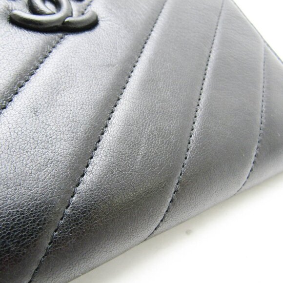 CHANEL Black Lambskin Leather Wallet - Picture 9 of 16